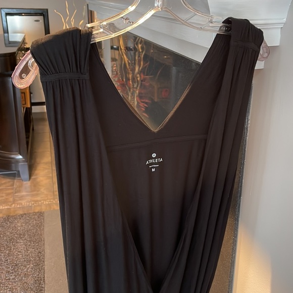 Athleta Black Windward Wrap Dress Sleeveless - Picture 3 of 8